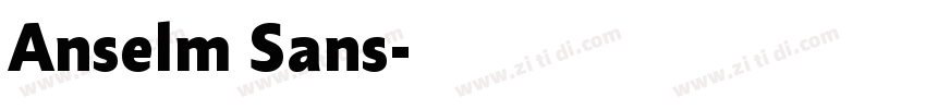 Anselm Sans字体转换